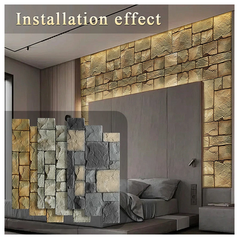 Castle Stone PU Wall Panels - Durable Faux Stone Decor