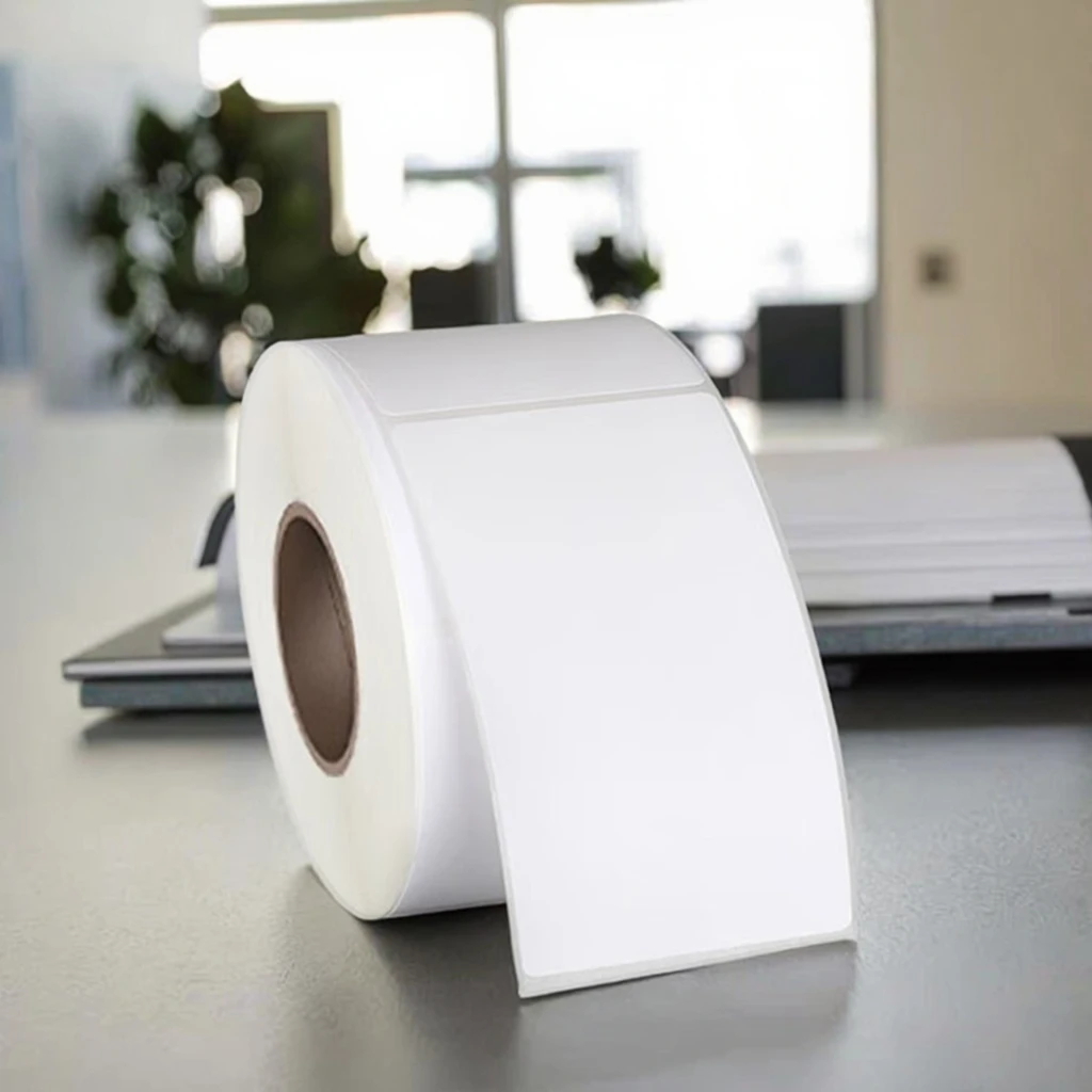 Thermal Labels 4x6 Inch Self-Adhesive Die Cut Blank Shipping Label Sticker Roll Waterproof Thermal Packaging for Supermarket factory