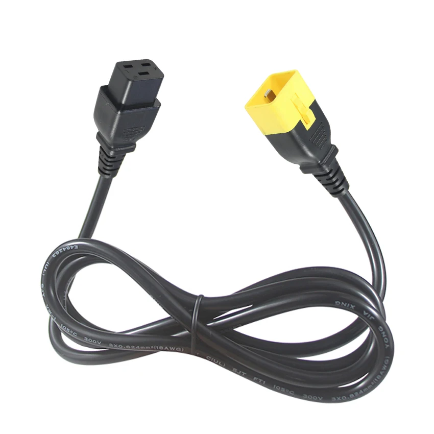 Custom Length Color Braided Iec 60320 C20 to Iec 320 C19 Power Cord for Servers and PDU UPS Cable VDE Approval Cords