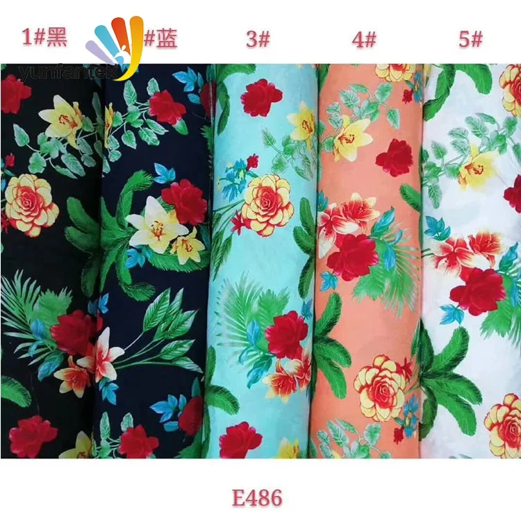 
2019 оптовая продажа, дешевая 100% вискозная ткань из спандекса с принтом для женской одежды 