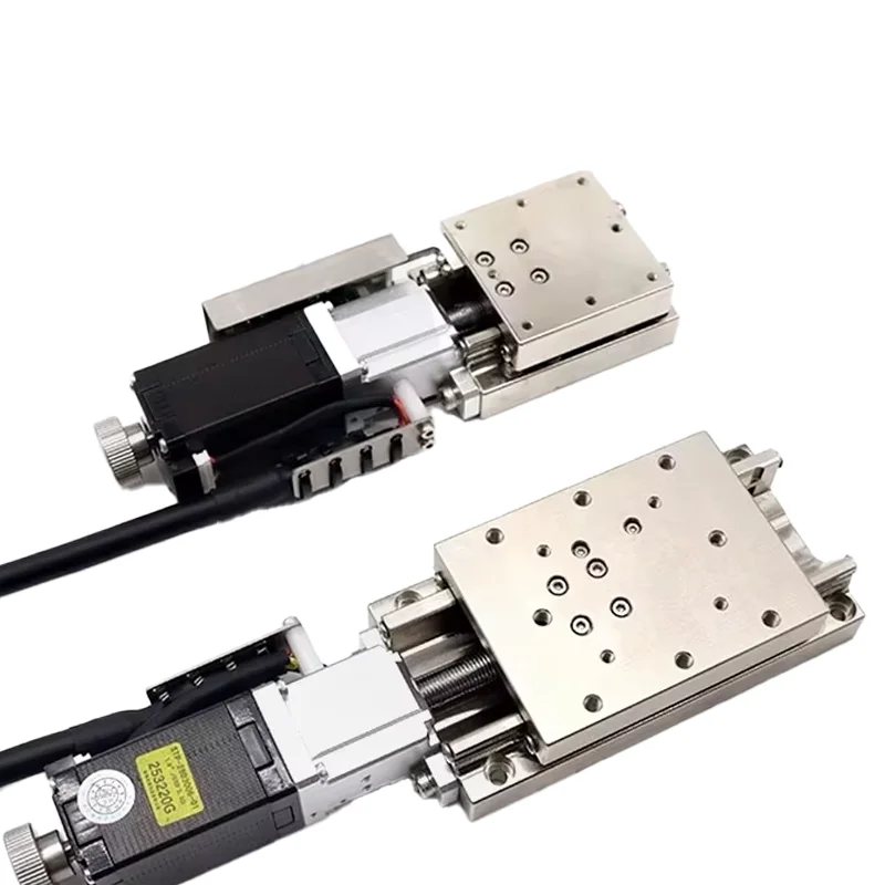 Electric Slide Table FEXS Electric Stainless Steel One-Dimensional Moving Platform Optical Experiment X-Axis Fine-Tuning Engine