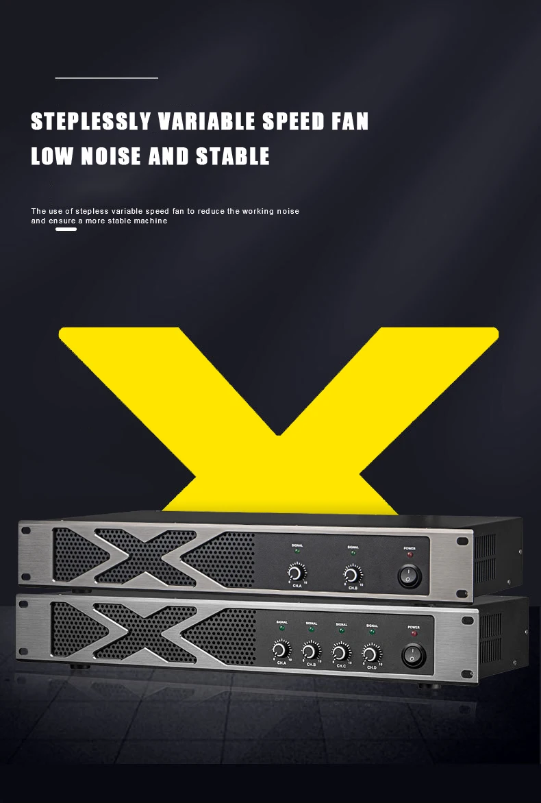 Xtuga Hot Selling 2 Channel 1200w High Power Sound Amplifiers Dj