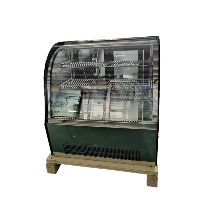 Cake Showcase Bakery  Showcase Cake Display  Curved Glass Countertop Desk Top Cake Refrigerator