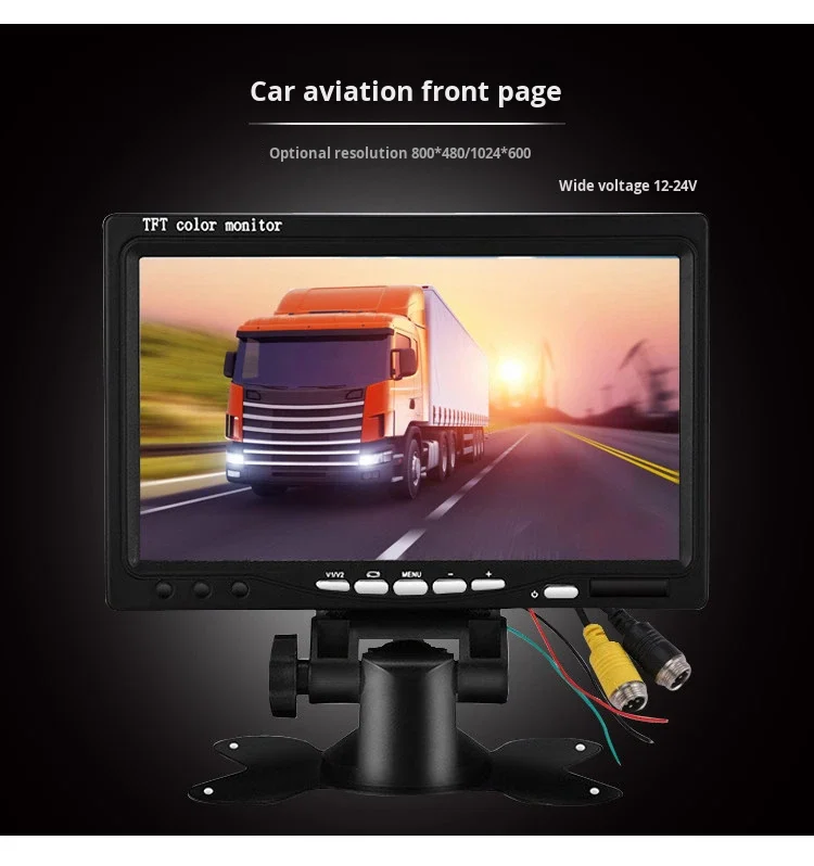 7 Inch Industrial Monitor Wall Mounted IPS Display Screen VGA AV TFT Plastic Small LCD Display Mini Monitor