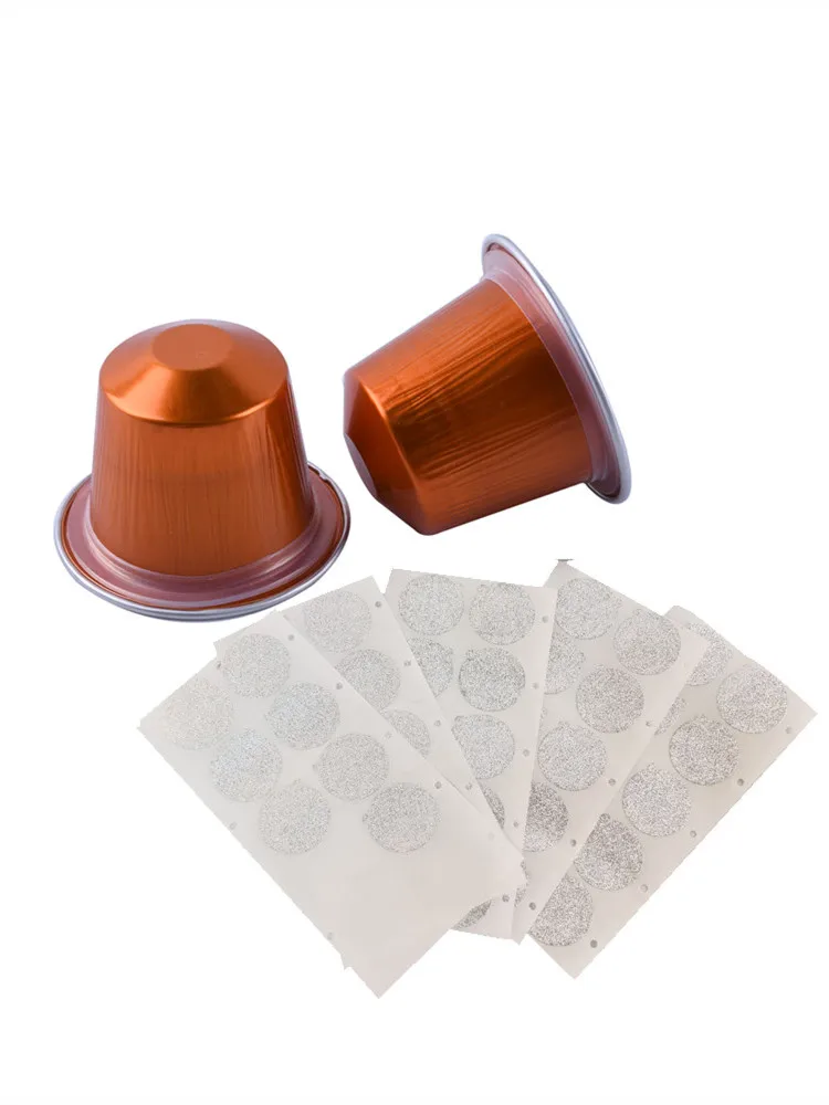 Одноразовые пустые кофейные капсулы из алюминиевой фольги 15 мл капсулы для кофе Nespresso хранение капсул