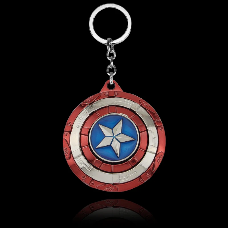 Captain America Spinning Star Shield The Avengers Movie metal Key chain keychain 