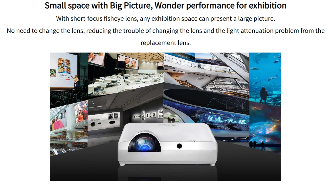 Roly RL-S380W 3LCD 4k Laser Projector High Brightness Full HD 5000 ...