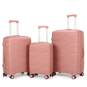 Maletas De Viaje Set 3pcs High Quality Luxury Waterproof Zipper Spinner Suitcases-20/24/28 Inch PP Unisex Travel Luggage Airport Bag Luggage Sets