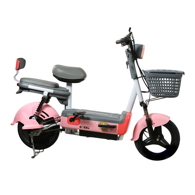 Wholesale 350W 48V 14 Inch Electric Bicycle Step Through Electric Scooter Adults Electric City Bike