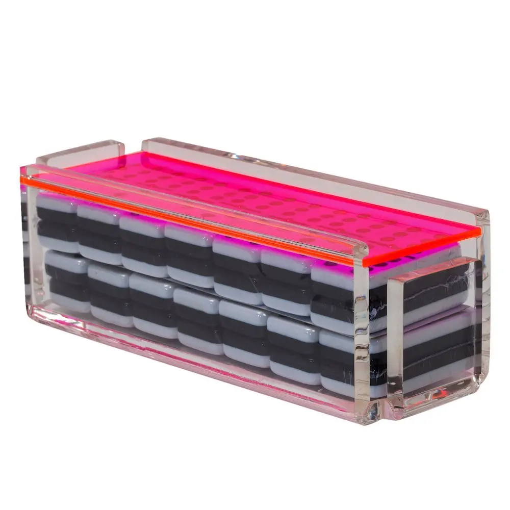 YAGELI Transparent Luicte Custom Dominoes Display clear Acrylic Dominoes for Sale