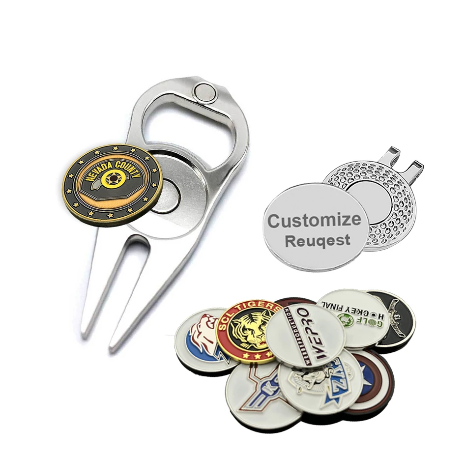 Best Ball Marker Supplier Multifunctional Bottle Opener Golf Divot