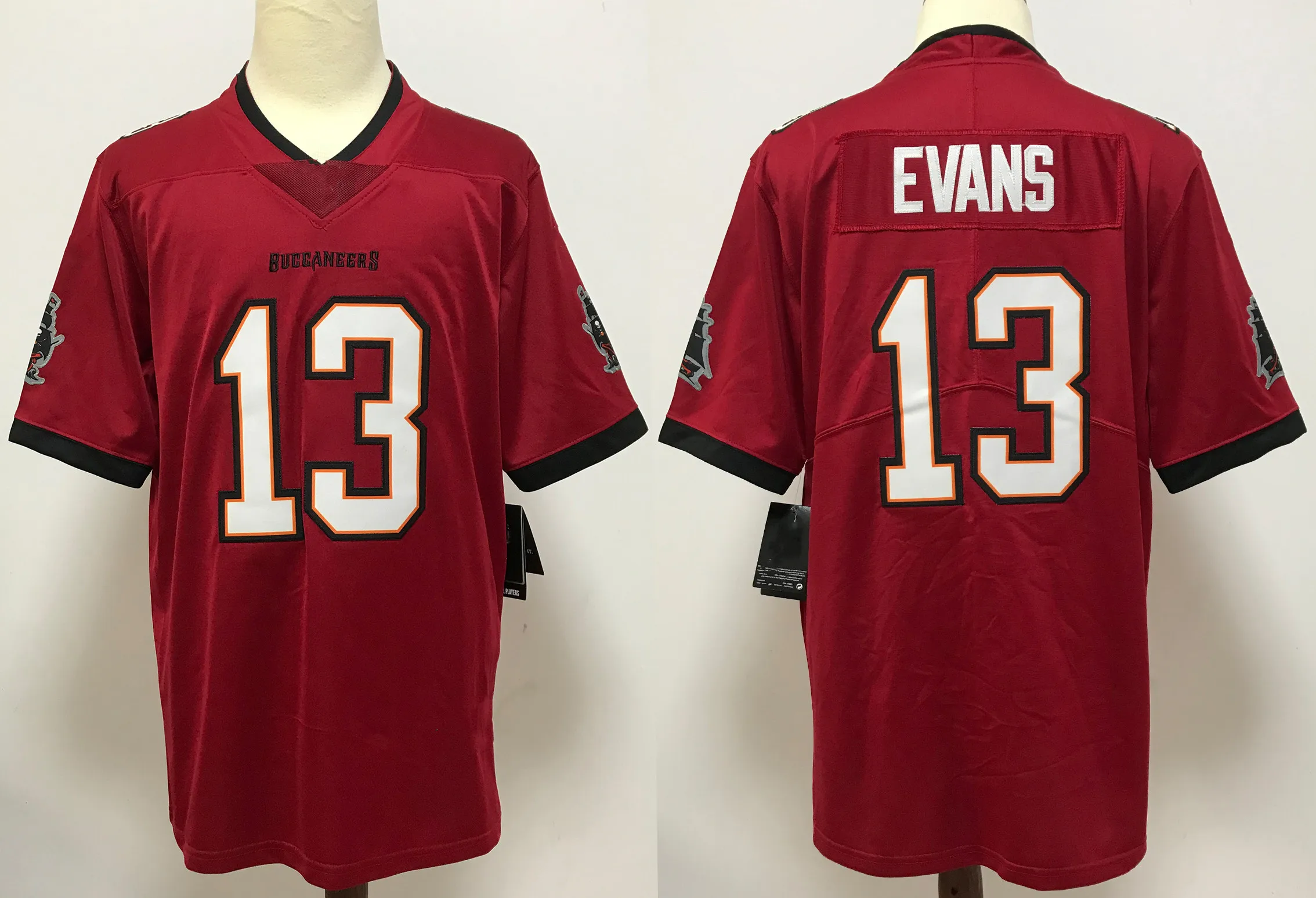 Wholesale Season new fashion Buccaneer No. 13 Evans American Football jersey  high quality embroidered men's sports jersey From m.