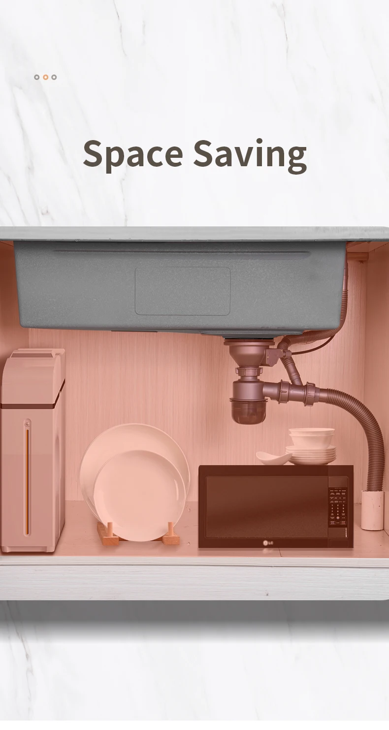 Luxury Kitchen Sinks 304 Stainless Steel China Farmhouse Sink Modern Waterfall Rainfall Single