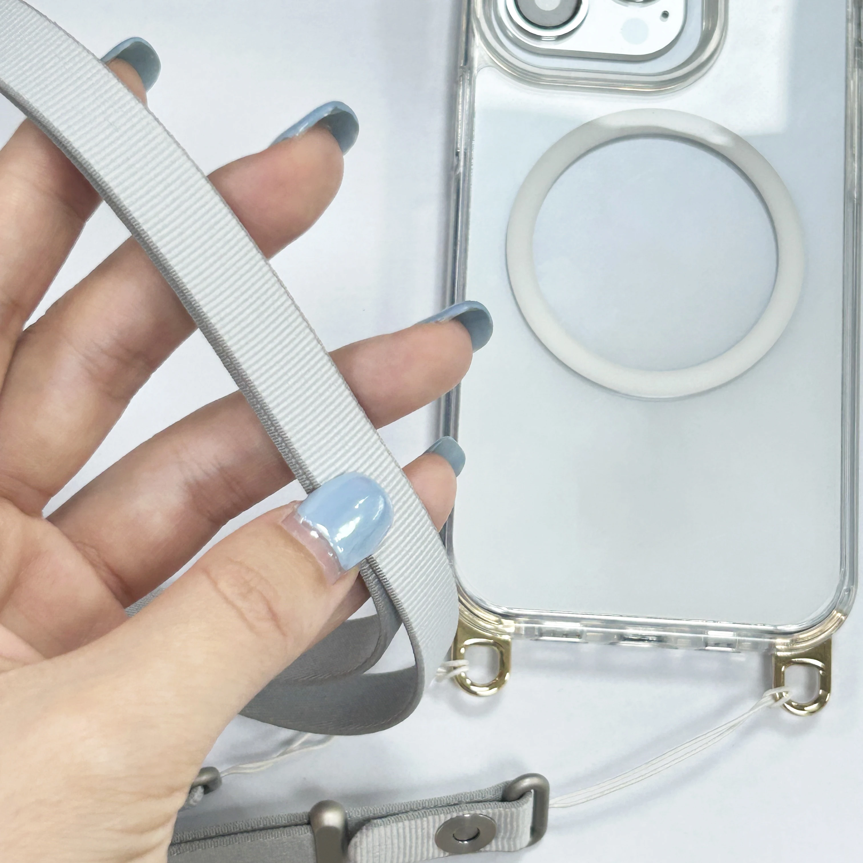 product laudtec 2025 cross body phone strap universal nylon lanyards chest strap mobile phone rope for iphone 17 air pro max136-6