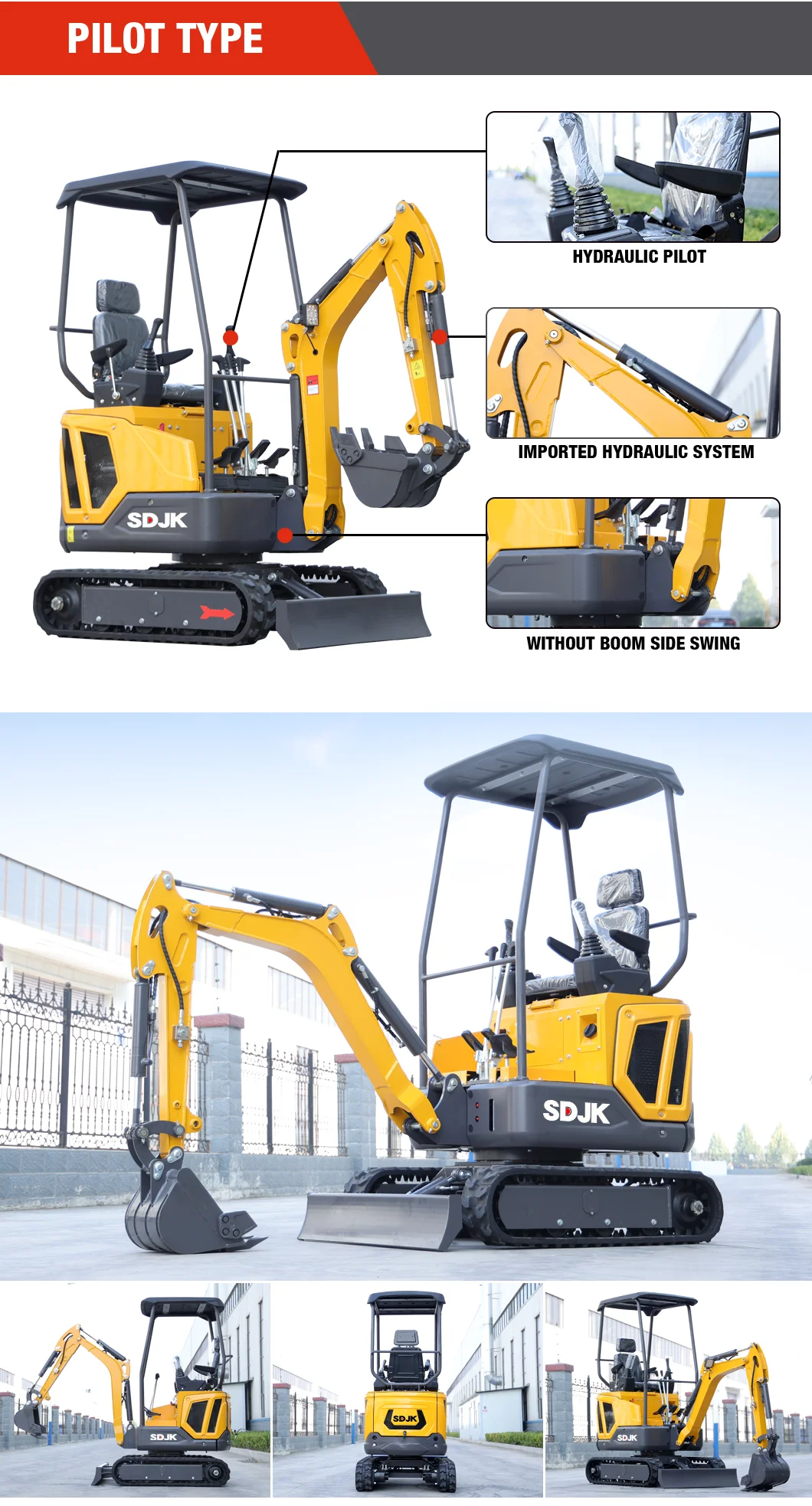 China Smallest Mini Excavator High Quality Small Digger Ce Epa 1 Ton 1. ...