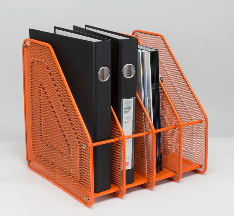Porte-documents En Métal, 4 Compartiments, Noir, Design En Maille, Pour Documents A4, Classeurs, Classeurs, Bureau