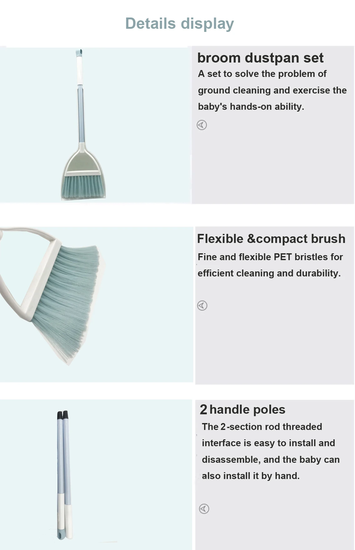 Wholesale New Mini Broom With Dustpan For Kids,Little Housekeeping