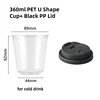 12oz PET Cup with Black PP Lid