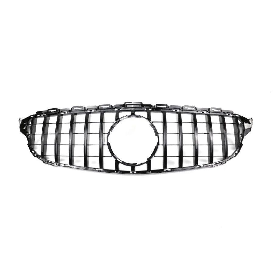 TIYPEOR Front Bumper Grille for Mercedes-Benz C Class W205 2014 - 2018  Car GTR-Style Black