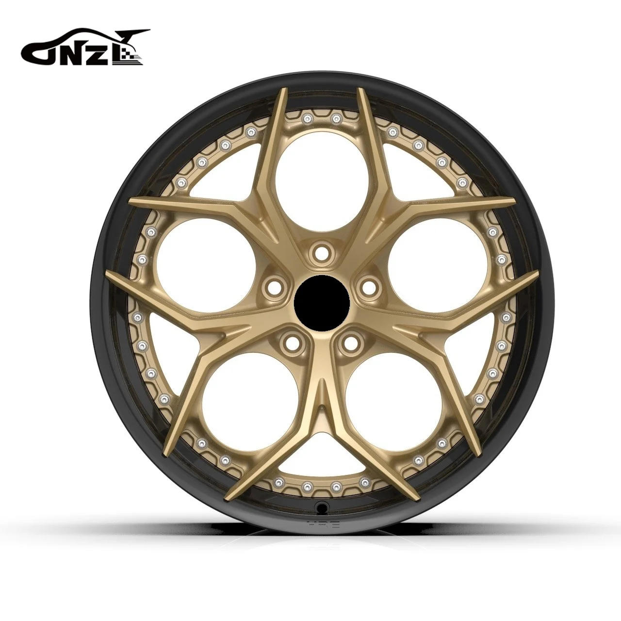 2 Piece Wheel Rims Forged 5x112 Wheels 18 Inch Golden Forged 6061-t6 ...