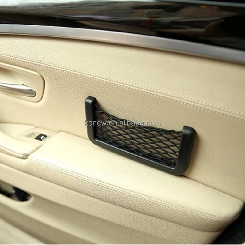 1Pcs Multipurpose Car Seat Side Organizer with Auto Paste Net Pocket Phone Holder and Storage Bag