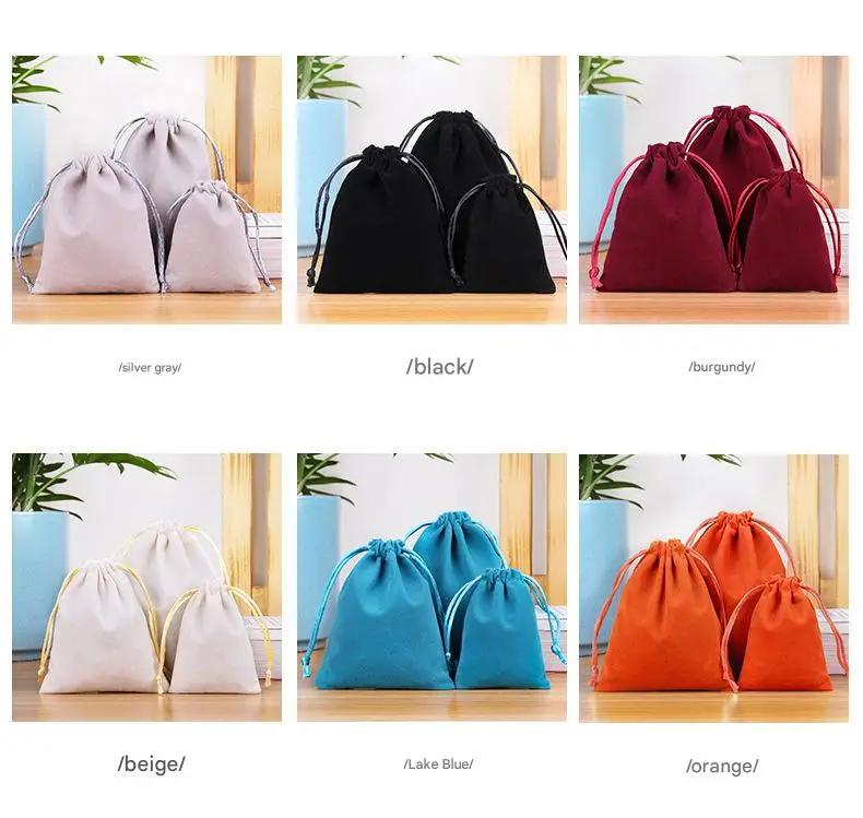 Luxury Velvet Jewelry Pouch Display Black velvet jewelry pouch with elegant drawstring closure
