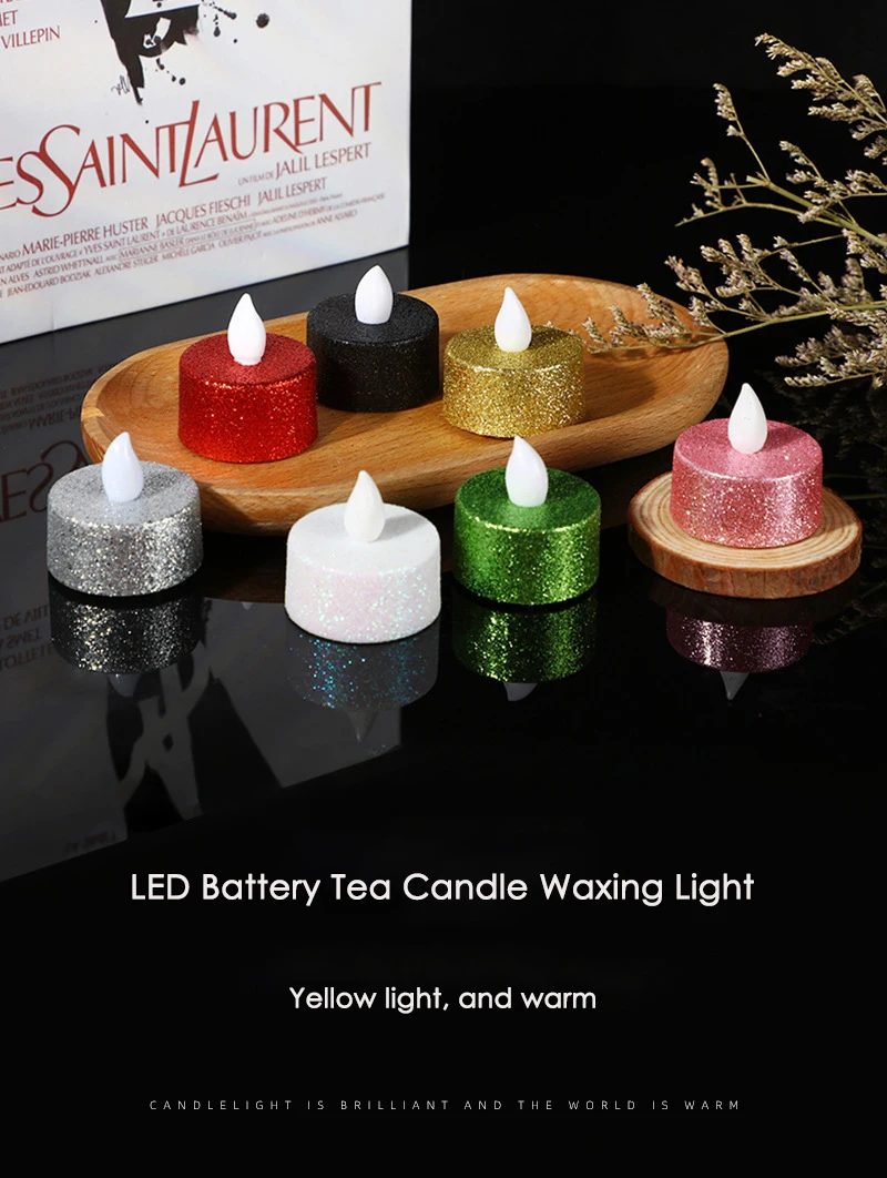 2023 Wholesale Red Heart Wedding Electric Led Tea Light Candle