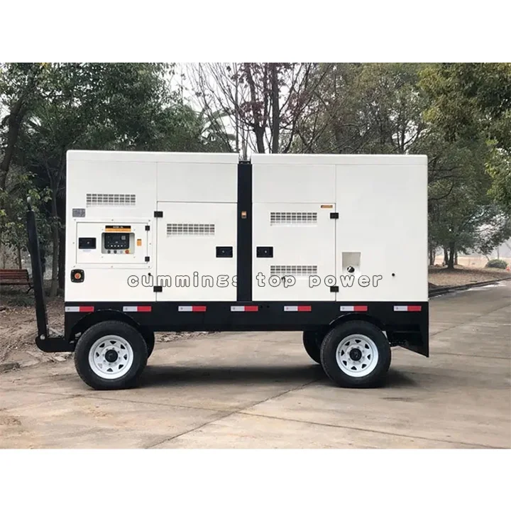 Mobile Power Station diesel Generator 100kw 125kva Trailer Type Rainproof Canopy