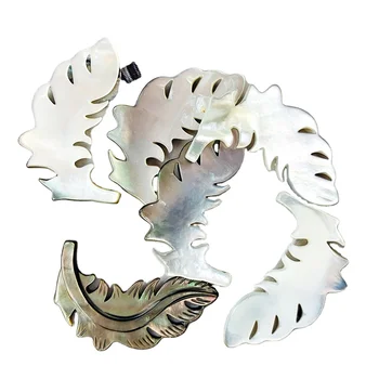 Jewelry decoration findings and parts natural mother of pearl crushed carved white shells