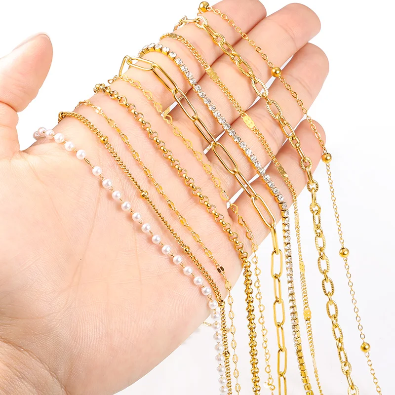 Designer Minimalist Necklace Pendant Double Stainless Steel Chain