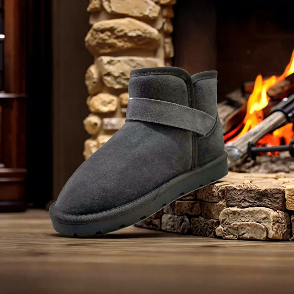 LXG,real Cashmere Warm Fashion Grey Cotton Women Winter Boots Short Tube Super Non-slip Lady Snow Boots in Arctic HSX008