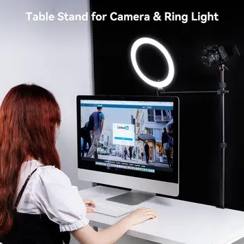 SmallRig Camera Desk Mount Table Stand with Magic Arm and 1/4" Ball Head Adjustable Light Stand for Camera for Ring Light 3992 detail image