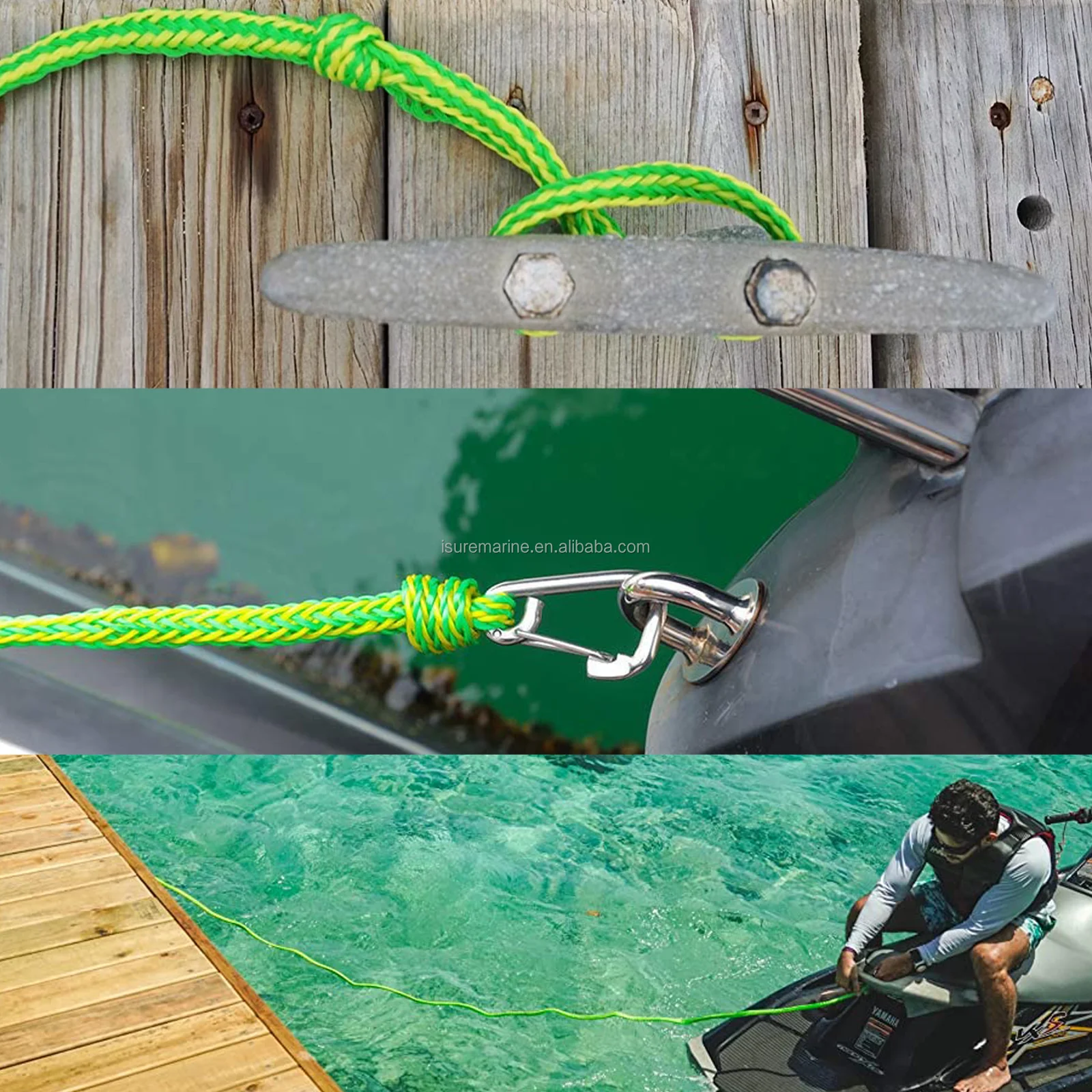 Corde De Ligne Kayak Avec Boule Flottante Et Crochet Inox - Système Ancrage Pêche 8,5m