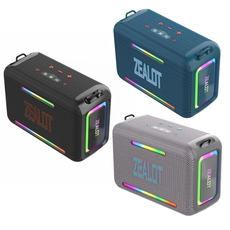 Zealot S95 120W Portable Speaker - Powerful Bass & LED Lights