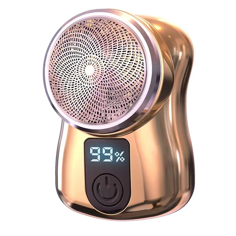 Portable Gold Tri-blade Mini Electric Shaver Men Travel Beard Razor ...