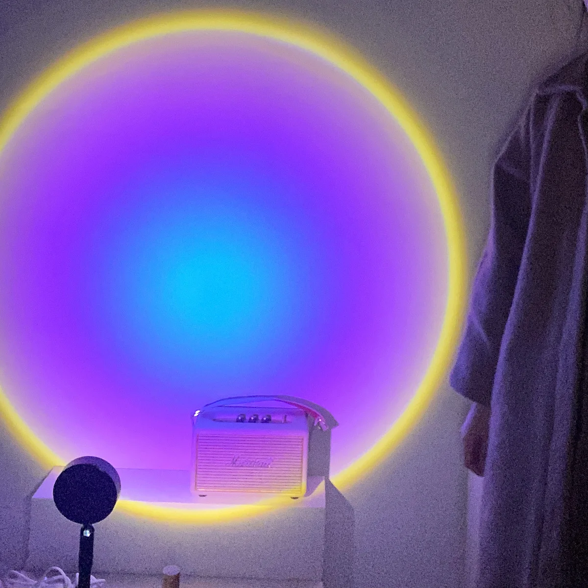 Sunset Table Lamp Rainbow Projection LED Night Light Projector for Living Room Bedroom Background Wall Decoration