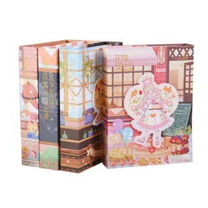 Stationery Girl Flower Shop Delicate Student Diary Journal Holiday  Gift Notebook with Lock