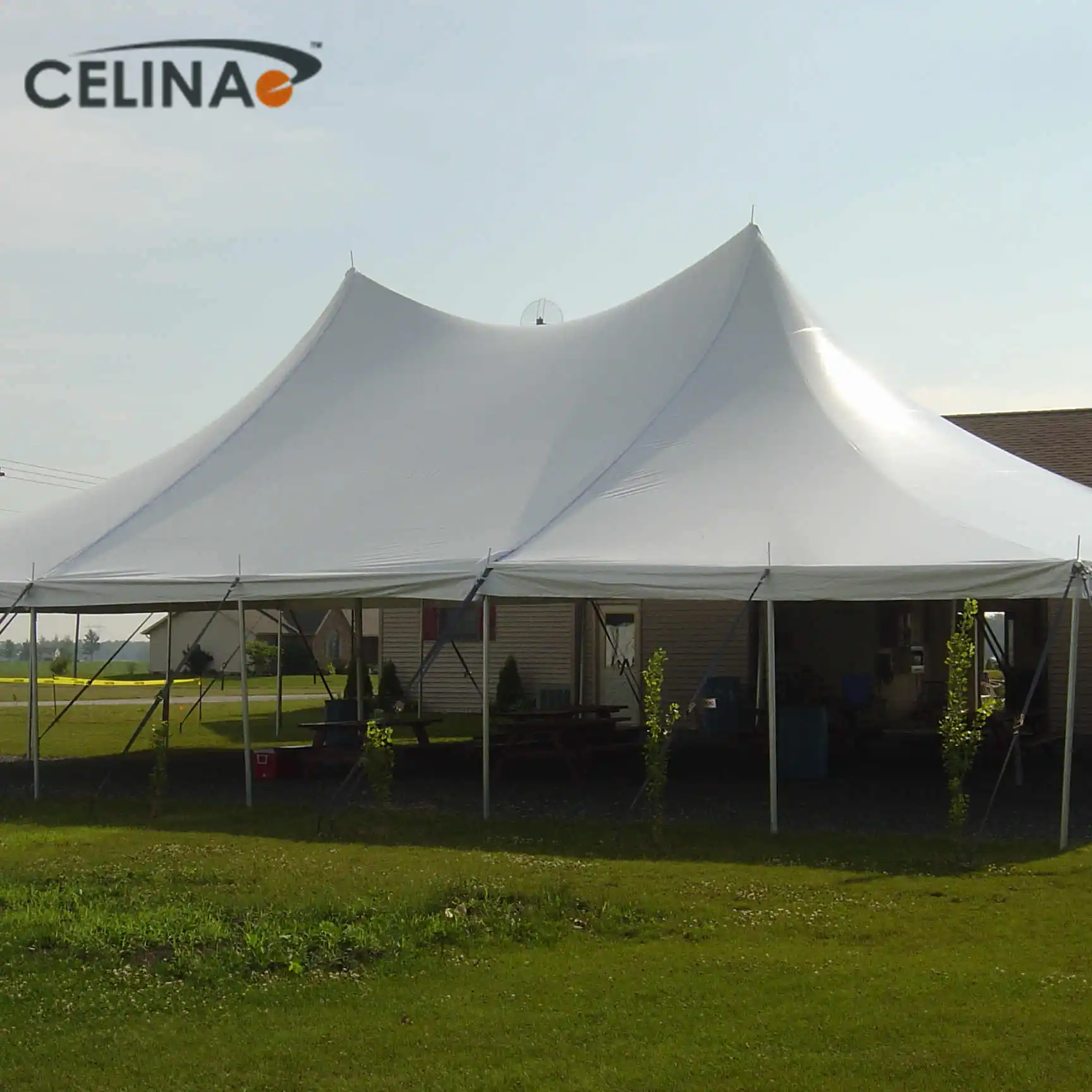 China Tents for Events Luxury Wedding  Winter Cold Weather Tents Heayduty Wedding Tent Canvas Fabric Waterproof