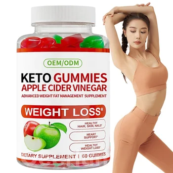 OEM Vegan-Friendly Advanced Weight Fat Management Supplements Slimming Weight Loss Gummy Candy ACV KETO Gummies