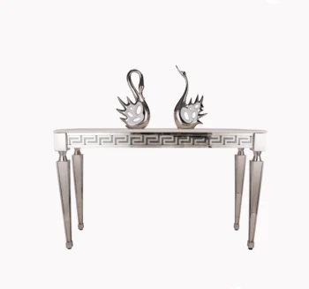 Metal Stainless steel Frame display table Classic Marble console table Silver Color Modern Design Center Living Room Furniture