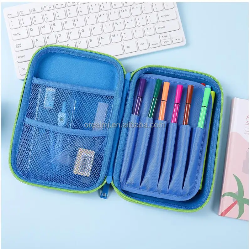 Durable Rectangle Pencil case  Back to School  Daily Use EVA Pencil case for Girl or Boy