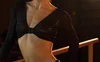 Black shiny top