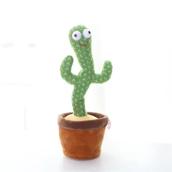 Dancing Cactus Toy 3 Songs Singing Talking Record Repeating What You Say Electric Cactus