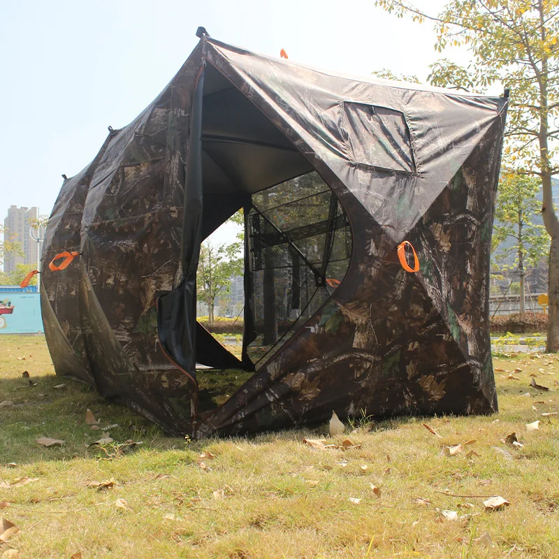 Inflatable Tent for Hunting One-Way Field Dog Blind Gear with Oxford Fabric Camouflage Duck Ground Deer Layout Chair