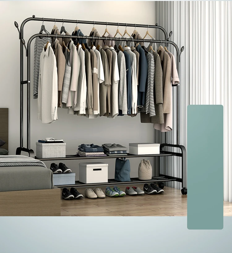 Регулируемая Вешалка для одежды ZQ30 подвесная полка с одной перекладиной полкой обуви Прочная