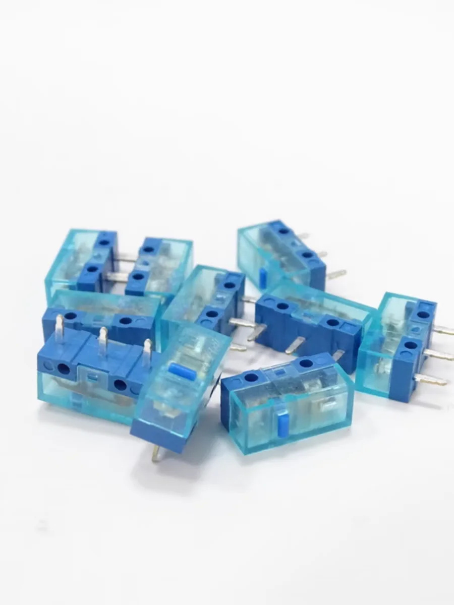 HUANO Blue Transparent Shell Mute Mouse Micro Switch 30M 50M 60M 70M 80M Mouse Button Switch