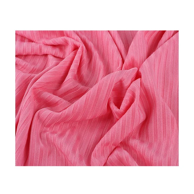 3x2 Rib Knit Polyester Rayon Spandex Rib Knit Fabric 2*2 Ribbed Knit Fabric