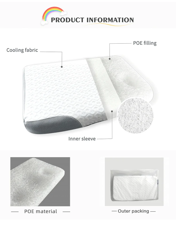 New Design Breathable Air Mesh Memory Ergonomic Neck Pillow with Removable Cover factory