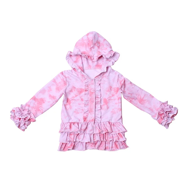 pink ruffle coat