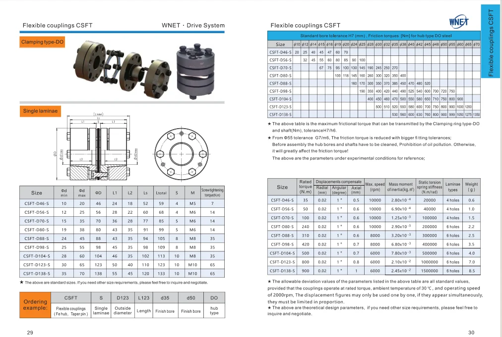 Coupling Diaphragm single Double Disc Shaft Coupler Flexible Aluminum Single Diaphragms Clamp Coupling China Factory Supply